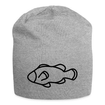 Fish - Jersey Beanie - heather grey - Front