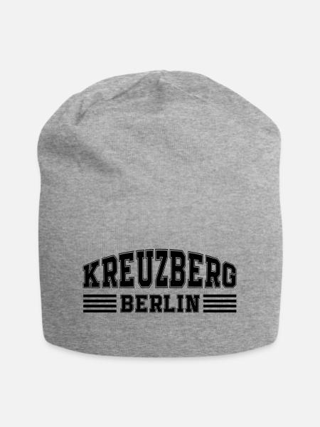 berlin kreuzberg - Jersey-Beanie - Grau meliert