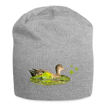 Schnatterente schnattern Quasselstrippe - Jersey-Beanie - Grau meliert - Vorne