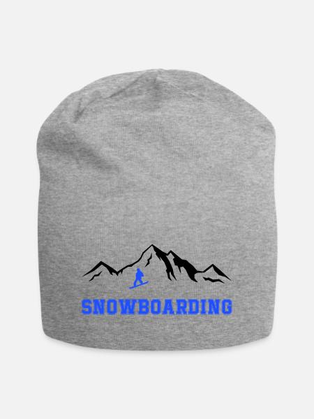 Snowboarding - Jersey-Beanie - Grau meliert