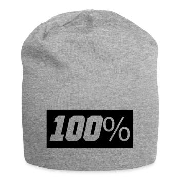 100 - Bonnet en jersey - gris chiné - Devant