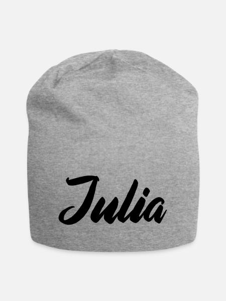 julia name - Jersey-Beanie - Grau meliert