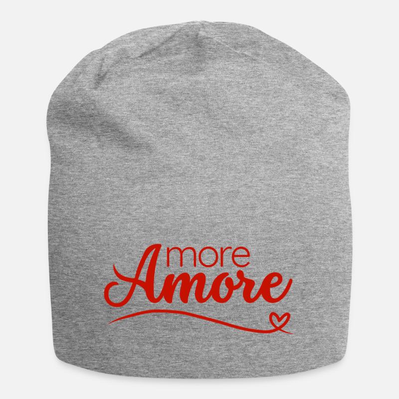 Amore - Jersey-Beanie - Grau meliert