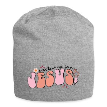Easter Is For Jesus - Jersey Beanie - heather grey - Front