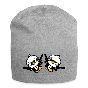 Birds 2 Weapons Guns Agent Sunglasses Cool - Jersey Beanie - heather grey - Front