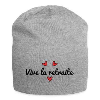 RETRAITE. RETRAITE. RETRAITEE. RETRAITE - Bonnet en jersey - gris chiné - Devant