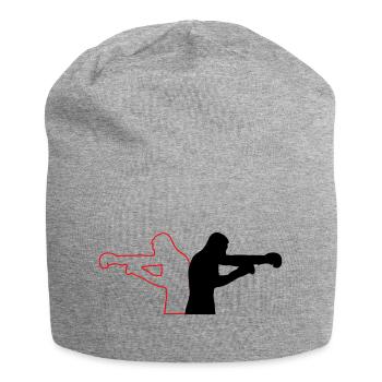 Boxen - Jersey-Beanie - Grau meliert - Vorne