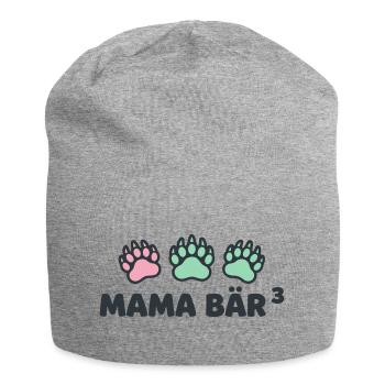 Maman Ours 3 Pattes d’Ours Mère de trois enfants - Bonnet en jersey - gris chiné - Devant