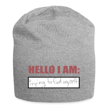 Hello I am - Jersey-Beanie - Grau meliert - Vorne
