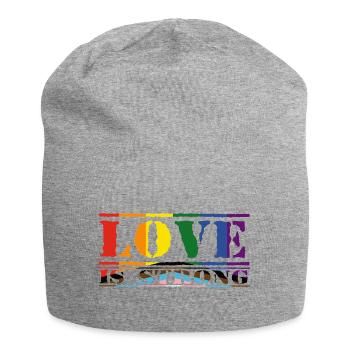 Love Is Strong Rainbow Style LGBTQ - Bonnet en jersey - gris chiné - Devant