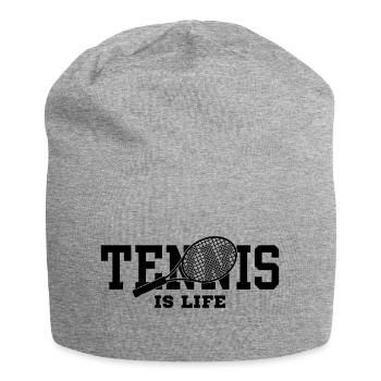 tennis is life - Jersey Beanie - heather grey - Front