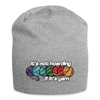 It's Not Hoarding If It's Yarn - Jersey Beanie - heather grey - Front