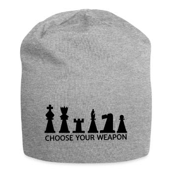 Choose you Weapon - chess - Schach - Jersey-Beanie - Grau meliert - Vorne