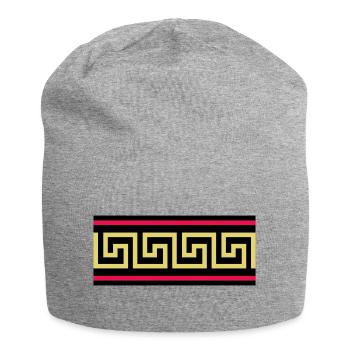 Greek Key - Jersey Beanie - heather grey - Front