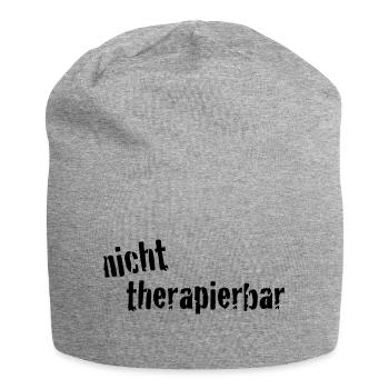 nicht_therapierbar - Jersey-Beanie - Grau meliert - Vorne