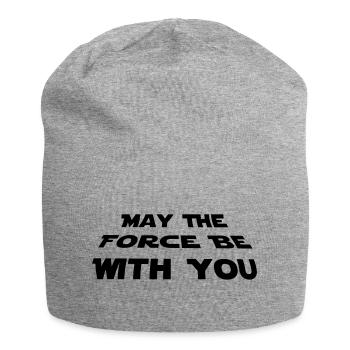 may the force be with you - Star Wars quotation - Jersey Beanie - heather grey - Front