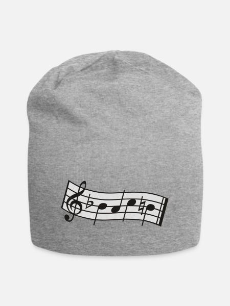 bach - Jersey-Beanie - Grau meliert