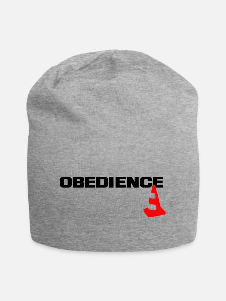 Obedience mit Pylone - Jersey-Beanie - Grau meliert