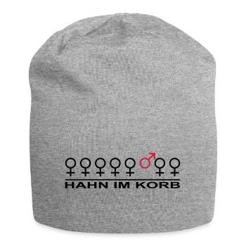 hahn im korb - Jersey-Beanie - Grau meliert - Vorne