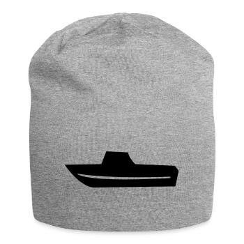 Bateau bateau de pêche bateau bateau capitaine - Bonnet en jersey - gris chiné - Devant