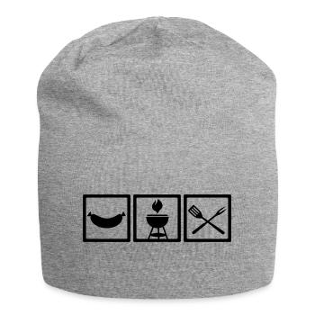 Grill - Jersey-Beanie - Grau meliert - Vorne
