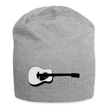 Gitarre - Jersey-Beanie - Grau meliert - Vorne