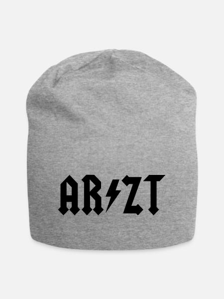 Arzt - Jersey-Beanie - Grau meliert