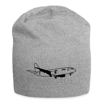airplane - Jersey Beanie - heather grey - Front