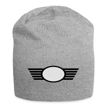 Wappen - Jersey-Beanie - Grau meliert - Vorne