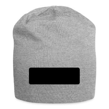 Rechteck - Jersey-Beanie - Grau meliert - Vorne