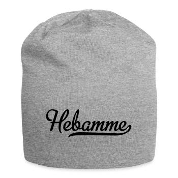 Hebamme - Jersey-Beanie - Grau meliert - Vorne