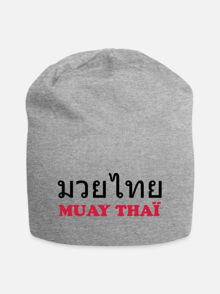 Muay Thai (V) - Jersey-Beanie - Grau meliert