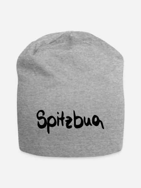 Spitzbua - Jersey-Beanie - Grau meliert