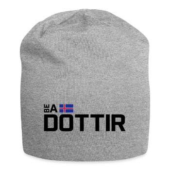 Be a Dottir - Horizontal - Jersey-Beanie - Grau meliert - Vorne
