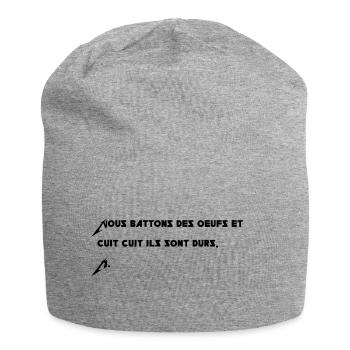 Nous battons des oeufs - Bonnet en jersey - gris chiné - Devant
