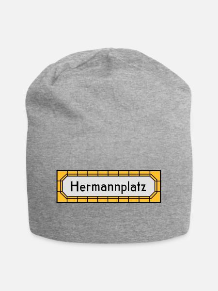 Hermannplatz NEUKÖLLN - Jersey-Beanie - Grau meliert