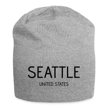 Seattle - Jersey Beanie - heather grey - Front