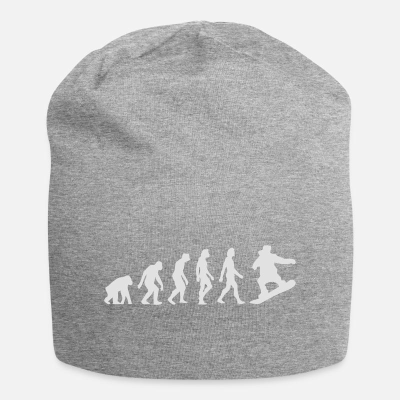 L'évolution du snowboard - Bonnet en jersey - gris chiné