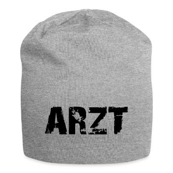 arzt_deutsch - Jersey-Beanie - Grau meliert - Vorne