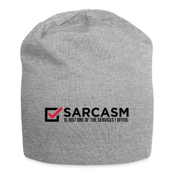 Sarkasmus ist nur eine meiner Dienstleistungen! - Jersey-Beanie - Grau meliert - Vorne