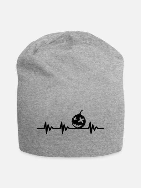 Herzschlag Bombe - Jersey-Beanie - Grau meliert