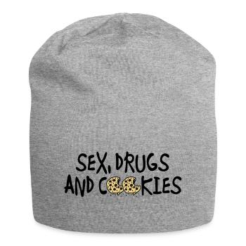 sex_drugs_and_cookies - Bonnet en jersey - gris chiné - Devant
