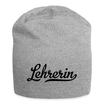 Lehrerin - Jersey-Beanie - Grau meliert - Vorne