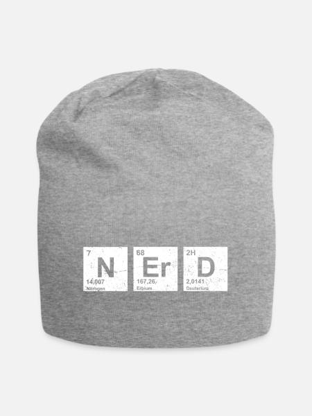 Nerd vintage Periodensystem der Elemente - Jersey-Beanie - Grau meliert