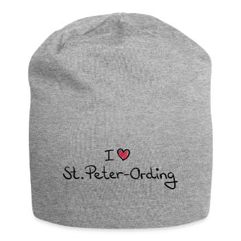 i_love_st_peter_ording__f2 - Jersey-Beanie - Grau meliert - Vorne