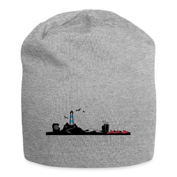 Silhouette mer du Nord - Bonnet en jersey - gris chiné - Devant