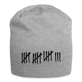 18 Striche - Jersey-Beanie - Grau meliert - Vorne