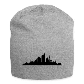Skyline Leipzig central - Bonnet en jersey - gris chiné - Devant
