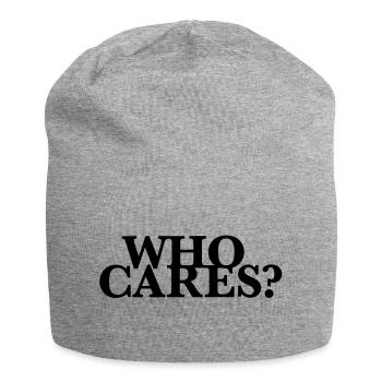 who cares na und wen juckts - Jersey-Beanie - Grau meliert - Vorne