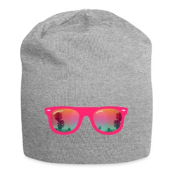 Lunettes de soleil d'été - Bonnet en jersey - gris chiné - Devant